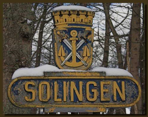 Altes solinger Ortsschild an der Burger Landstraße