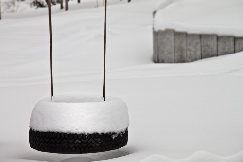 Winterliche Schaukel