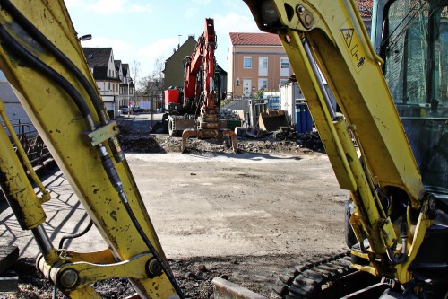 Baustelle an der Brückenstraße in Solingen