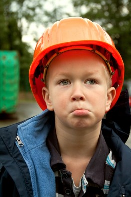 Mit Helm aber dafür noch skeptisch